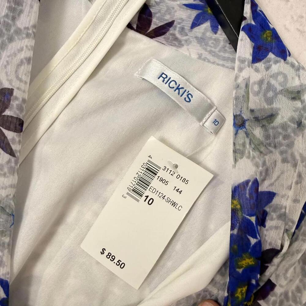 Ricki's NWT Sleeveless Floral Summer Dress Women's 10 - Picture 3 of 7